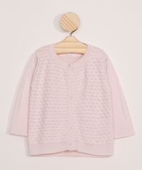 Cardigan-Infantil-de-Trico-Texturizado-Rosa-9979314-Rosa_1