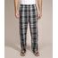 Calca-de-Pijama-em-Flanela-Estampada-Xadrez-com-Bolso-Preta-9985839-Preto_1