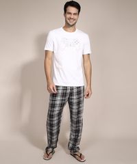 Calca-de-Pijama-em-Flanela-Estampada-Xadrez-com-Bolso-Preta-9985839-Preto_3