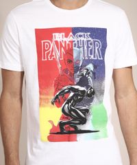 Camiseta-de-Algodao-Pantera-Negra-Manga-Curta-Gola-Careca-Branca-9982572-Branco_5