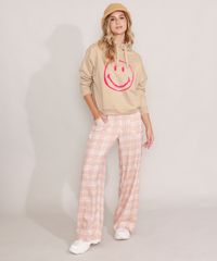 Blusao-de-Moletom-Smiley-com-Capuz-Kaki-9982637-Kaki_3