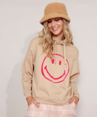 Blusao-de-Moletom-Smiley-com-Capuz-Kaki-9982637-Kaki_6