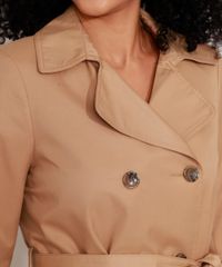 Casaco-Trench-Coat-de-Sarja-Transpassado-com-Faixa-para-Amarrar-Bege-9818779-Bege_4