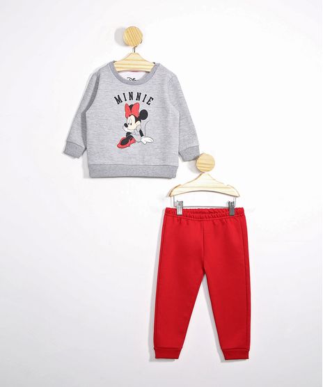 Conjunto-Infantil-de-Moletom-Blusao-Minnie-Cinza-Mescla---Calca-Jogger-Vermelho-9976538-Vermelho_1