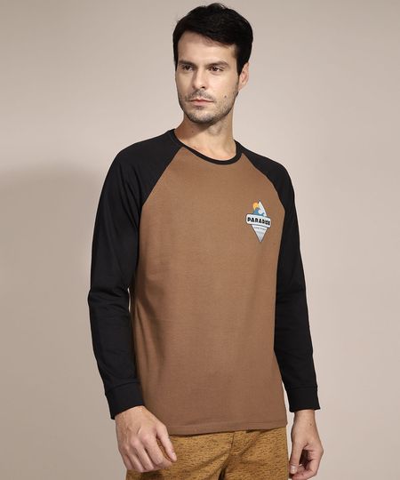 Camiseta-Raglan--Paradise--Manga-Longa-Gola-Careca-Caramelo-9982257-Caramelo_1