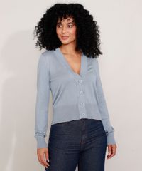 Cardigan-de-Trico-Basico-Decote-V-Azul-Claro-9804665-Azul_Claro_1