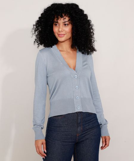 Cardigan-de-Trico-Basico-Decote-V-Azul-Claro-9804665-Azul_Claro_1