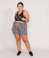 Short-Running-Plus-Size-Esportivo-Ace-Estampado-Quadriculado--Preto-9987672-Preto_3