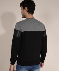 Blusao-de-Moletom-com-Recortes-Gola-Careca-Preto-9792401-Preto_2