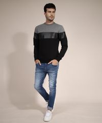 Blusao-de-Moletom-com-Recortes-Gola-Careca-Preto-9792401-Preto_3