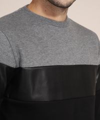 Blusao-de-Moletom-com-Recortes-Gola-Careca-Preto-9792401-Preto_4