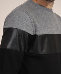 Blusao-de-Moletom-com-Recortes-Gola-Careca-Preto-9792401-Preto_6