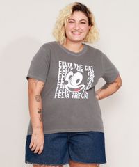 Camiseta-de-Algodao-Plus-Size-Gato-Felix-Manga-Curta-Decote-Redondo-Chumbo-9985215-Chumbo_1