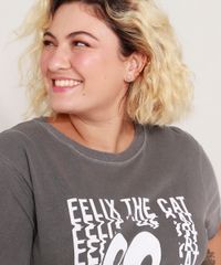 Camiseta-de-Algodao-Plus-Size-Gato-Felix-Manga-Curta-Decote-Redondo-Chumbo-9985215-Chumbo_6