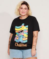 Camiseta-de-Algodao-Plus-Size-Stitch-com-Sorvete-Manga-Curta-Decote-Redondo-Preta-9989435-Preto_1