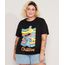 Camiseta-de-Algodao-Plus-Size-Stitch-com-Sorvete-Manga-Curta-Decote-Redondo-Preta-9989435-Preto_1