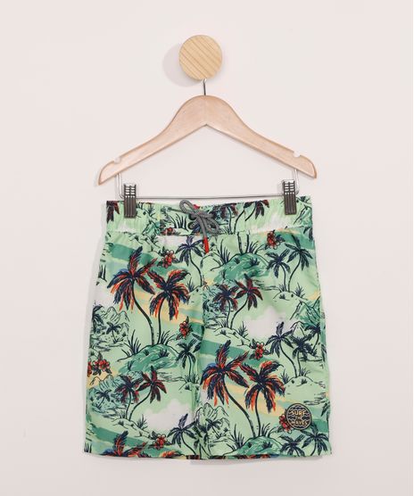 Bermuda-Surf-Infantil-Estampada-de-Folhagem-Verde-9982507-Verde_1