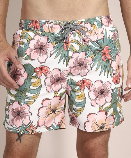 Short-Estampado-Floral-com-Cordao-Branco-9980282-Branco_1 Short-Estampado-Floral-com-Cordao-Branco-9980282-Branco_1