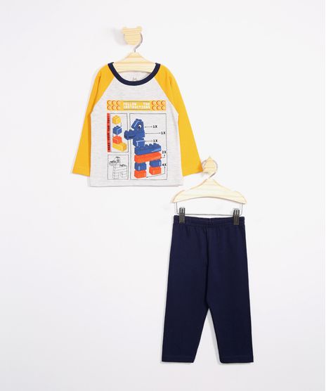 Pijama-Infantil-Cachorro-Manga-Longa-Brandili-Amarelo-9984180-Amarelo_1