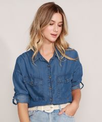 Camisa-Jeans-com-Bolsos-Manga-Longa-Azul-Escuro-9988999-Azul_Escuro_7