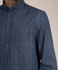 Camisa-Jeans-Comfort-Estampada-Xadrez-com-Bolso-Manga-Longa-Azul-Escuro-9973872-Azul_Escuro_5