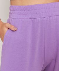 Calca-Jogger-de-Moletom-Basica-com-Bolsos-Cintura-Media-Lilas-9981595-Lilas_5