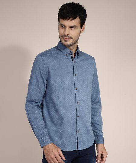 Camisa-de-Algodao-Comfort-Estampada-de-Poa-Manga-Longa-Azul-9915911-Azul_1 Camisa-de-Algodao-Comfort-Estampada-de-Poa-Manga-Longa-Azul-9915911-Azul_1