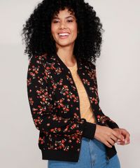 Jaqueta-Bomber-Estampada-Floral-com-Ziper-Preta-9821367-Preto_1