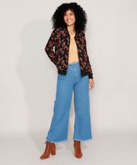 Jaqueta-Bomber-Estampada-Floral-com-Ziper-Preta-9821367-Preto_3