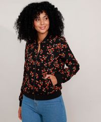 Jaqueta-Bomber-Estampada-Floral-com-Ziper-Preta-9821367-Preto_6