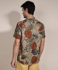 Camisa-Tradicional-de-Algodao-Estampada-de-Folhagem-Manga-Curta-Off-White-9985316-Off_White_2