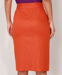 Saia-Lapis-de-Linho-com-Bolsos-e-Cinto-Midi-Laranja-9898391-Laranja_2