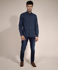 Camisa-Slim-com-Mini-Estampa-Floral-Manga-Longa-Azul-Marinho-9911092-Azul_Marinho_3