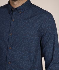 Camisa-Slim-com-Mini-Estampa-Floral-Manga-Longa-Azul-Marinho-9911092-Azul_Marinho_6