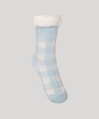 Meia-de-Trico-Cano-Alto-Estampada-Xadrez-com-Pelinho-Azul-9974679-Azul_1