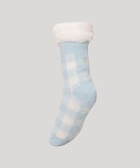 Meia-de-Trico-Cano-Alto-Estampada-Xadrez-com-Pelinho-Azul-9974679-Azul_2