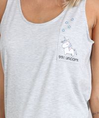 Pijama-Feminino-Unicornio-com-Bolso-Regata-Cinza-Mescla-Claro-9161639-Cinza_Mescla_Claro_3