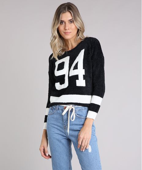 Sueter-Feminino-em-Trico-Felpudo-Esportivo--94--Preto-8893112-Preto_1