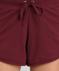 Short-Feminino-Running-Esportivo-Basico-em-Moletom-Vinho-8793882-Vinho_4