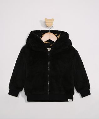 Jaqueta-Infantil-de-Pelo-com-Capuz-Preta-9801299-Preto_1