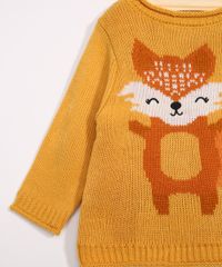 Sueter-Infantil-de-Trico-Raposa-Mostarda-9794883-Mostarda_4