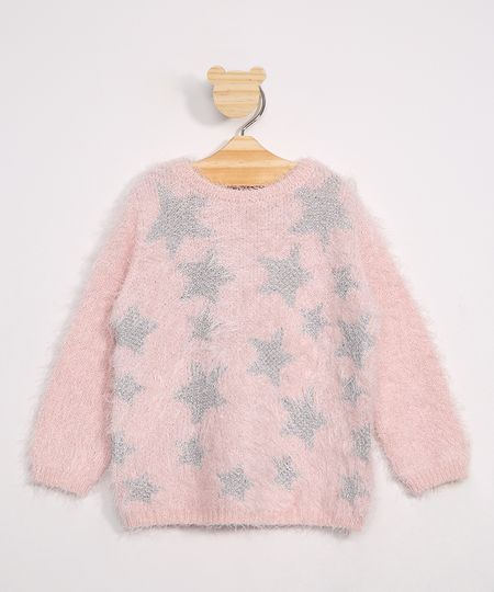 Sueter-Infantil-de-Trico-com-Pelo-Estampado-Estrelas-Rosa-9972427-Rosa_1 Sueter-Infantil-de-Trico-com-Pelo-Estampado-Estrelas-Rosa-9972427-Rosa_1