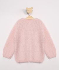 Sueter-Infantil-de-Trico-com-Pelo-Estampado-Estrelas-Rosa-9972427-Rosa_2