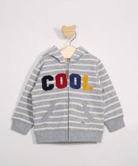 Jaqueta-Infantil-de-Moletom-Listrada--Cool--com-Capuz-Cinza-Mescla-9789001-Cinza_Mescla_1