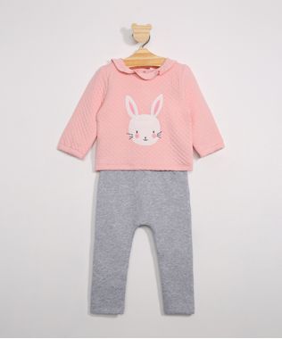 Conjunto-Infantil-de-Blusa-Coelhinho-Manga-Longa-Rosa-Claro---Calca-de-Moletom-Cinza-Mescla-9842853-Cinza_Mescla_1