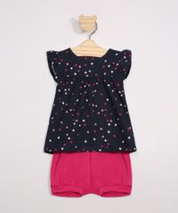 Conjunto-Infantil-Blusa-Estampada-de-Coracoes-Manga-Curta-Azul-Marinho---Short-Balone-Pink-9967583-Pink_1