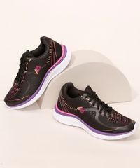 Tenis-Feminino-Esportivo-Ace-Texturizado-com-Estampa-Degrade-Preto-9984063-Preto_1