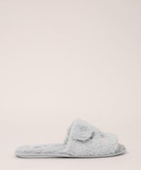 Pantufa-Feminina-de-Pelucia-com-Bordado-Coelho-Oneself-Cinza-9967076-Cinza_3