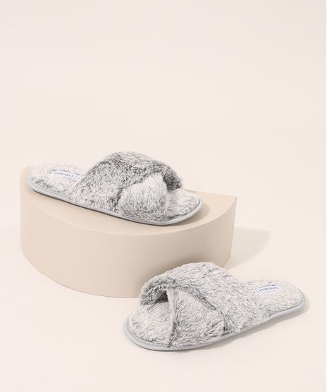 Pantufa-Feminina-de-Pelucia-Oneself-Cinza-9967071-Cinza_1