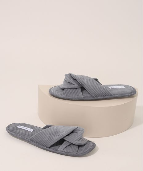 Pantufa-Feminina-com-No-Oneself-Cinza-9967074-Cinza_1
